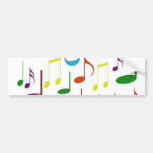 Rainbow Notes Bumper Sticker