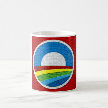 Rainbow Obama  Circle Design Mugs
