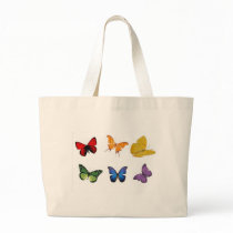 Rainbow of Butterflies Canvas Bags