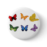 Rainbow of Butterflies Button