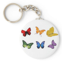 Rainbow of Butterflies Keychains