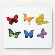 Rainbow of Butterflies Mouse Mat
