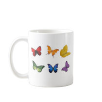 Rainbow of Butterflies Mugs