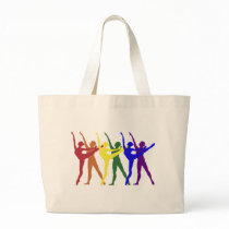 Rainbow of Dancers Canvas Bags