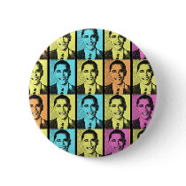 RAINBOW OF HOPE WITH OBAMA PINBACK BUTTONS