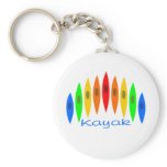 Rainbow of Kayaks Keychain