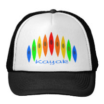 Rainbow of Kayaks Mesh Hats