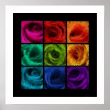 Rainbow of Roses Oil Posters