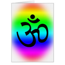 Rainbow Om Greeting Card