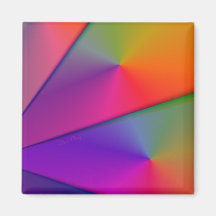 Rainbow Origami – Indigo & Magenta Swirls Fridge Magnets
