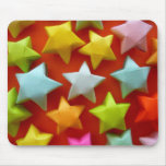 Rainbow origami stars mousepads