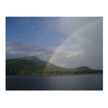 Rainbow over Blue Mountain Lake Postcard