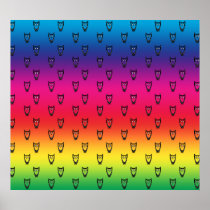 Rainbow owl pattern