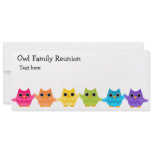 Rainbow Owls invitations