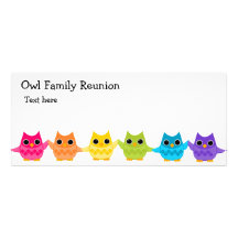Rainbow Owls Personalised Invites
