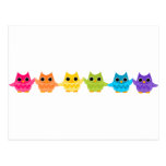 Rainbow Owls Post Cards