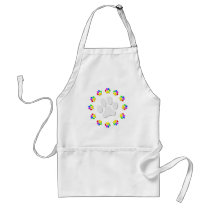 Rainbow Pawprints Apron