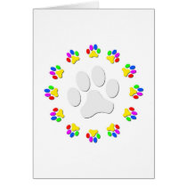Rainbow Pawprints Cards