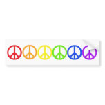 Rainbow Peace Bumper Sticker