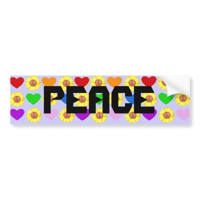 Rainbow Peace bumper sticker by IArtist40