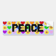 Rainbow Peace bumper sticker