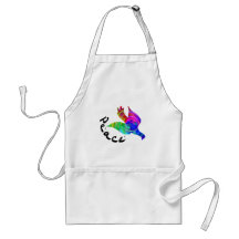 Rainbow Peace Dove Aprons