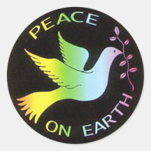 Rainbow Peace Dove Peace Sign Sticker