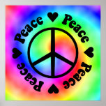 Rainbow Peace & Love Poster posters