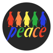 Rainbow Peace Penguins