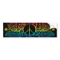 Rainbow Peace Sign Bumper sticker