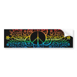 Rainbow Peace Sign Bumper sticker bumper stickers