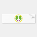 rainbow peace sign bumper sticker