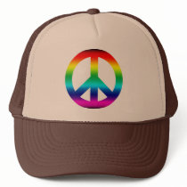 Rainbow Peace Sign Hat