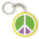 rainbow peace sign key chains