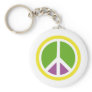 rainbow peace sign keychain