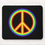 Rainbow Peace Sign mousepads