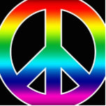 Rainbow Peace Sign Cut Outs