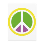 rainbow peace sign post cards