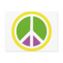 rainbow peace sign postcards
