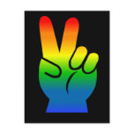 Rainbow Peace Sign postcards