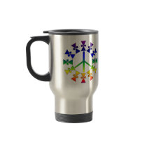 Rainbow Peace Sign Spiral Coffee Mug