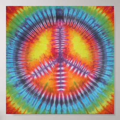 Rainbow Peace Sign Tie Dye Posters by mrtiedye