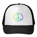Rainbow Peace Sign Trucker Hats