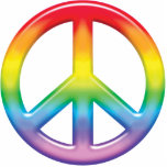 Rainbow Peace Symbol photo sculptures