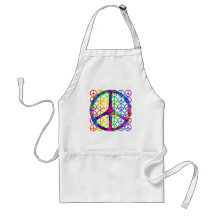 Rainbow Peace Symbols Aprons