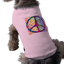 Rainbow Peace Symbols Dog Shirts