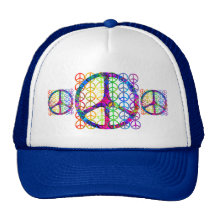 Rainbow Peace Symbols Hats