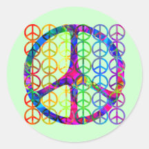 Rainbow Peace Symbols Stickers