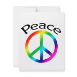 Rainbow Peace & Word invitations