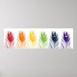 Rainbow Peacock Feather Poster